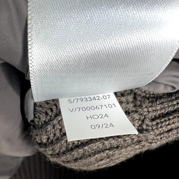 Athleta Incline Hybrid Vest Quilted Puffer Sweater Knit Zip Up Truffle Brown XL - Picture 6 of 8